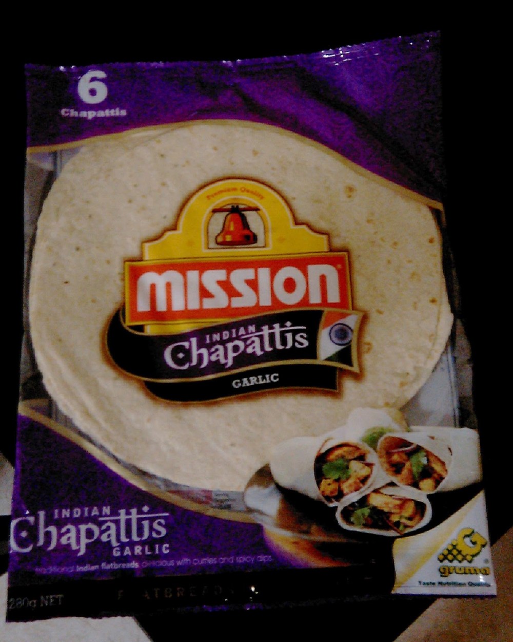 Garlic Chapattis by your favorite tortilla brand!
