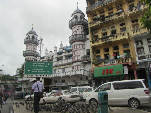 In downtown Yangon