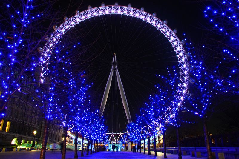 London Eye during Christmas time