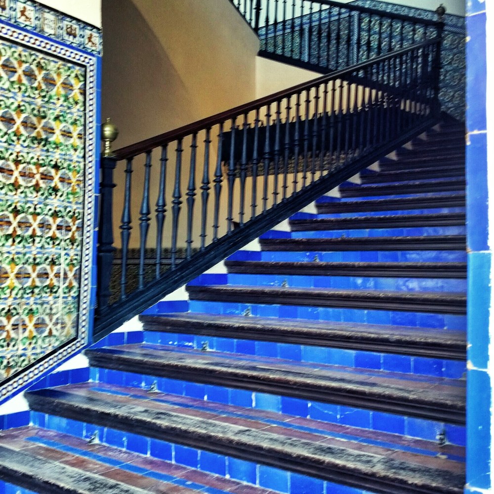 Indigo steps in Seville, Spain